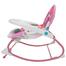 Baby Rocker Portable Rocking Chair 2 in 1 Musical Infant to Toddler Rocker Dining Chair - 8169 (Pink) -321196413 image