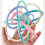 Baby Silicone Manhattan Ball Macaron Color Hand Teether - 1 Pcs image