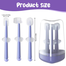 Baby Toothbrush Baby Tongue Cleaner for 0-18 Months 3 Pcs Set Purple image