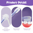 Baby Toothbrush Baby Tongue Cleaner for 0-18 Months 3 Pcs Set Purple image