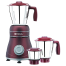 Bajaj Ivora 800W Mixer Grinder with Anti Bacterial Coating and Nutri-Pro Feature, 3 Jars, Crimson Red image