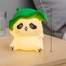 Bamboo Cap Cute Panda Night Lamp Room Decor Led Light For Kids Gift-Yellow image