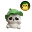 Bamboo Cap Cute Panda Night Lamp Room Decor Led Light For Kids Gift-Yellow image