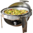 Banquet Chafing Dish Round Rolling-Top Chafing Dish with Glass Window EB7753 image