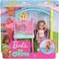 Barbie Club Chelsea Doll and Swing Set Playset with 2 Swings and Slide Plus Teddy Bear Figure Gift for Kids image
