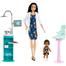 Barbie Dentist Doll, Blonde and Playset with Blonde Patient Small Doll, Sink, Chair and More, Career-Themed Toy image