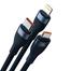 Baseus Cable Flash Series Ⅱ One-for-three Fast Charging Data Three in One Cable USB to M L C 100W 1.2m Blue CASS030003 image