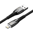 Baseus Cable For Iphone 5 6 7 8 9 X 11 12 13 14 Series Glimmer Series Fast Charging Data Cable Usb To I P 2.4A 1m Black Cadh000201 image