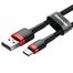 Baseus Cafule 3A 1M USB to Type-C Data Cable Red And Black image