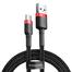 Baseus Cafule 3A 1M USB to Type-C Data Cable Red And Black image