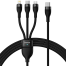 Baseus Flash 3 In 1 Cable 100W 1.5m Black image