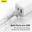 Baseus Quick Charger C C 45W CN White image