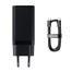 Baseus GaN3 Pro Fast Charger 2C U 65W EU Black(Include:Baseus Xiaobai series fast charging) Cable Type-C to Type-C 100W 20V/5A (CCGP050101) 1m-Black image