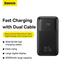 Baseus Power Bank 20000mAh 22.5W Built-in Lightning And Type-C Cable Comet Series Digital Display Fast Charge Power Bank image
