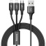 Baseus Rapid Series 3-in-1 Cable Micro Dual Lightning 3A 1.2M image