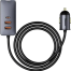 Baseus Share Together PPS multi-port Fast charging car charger with extension cord 120W 3U Plus1C (CCBT-B0G)-Gray image
