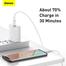 Baseus Super Fast Charger (Huawei Module) 1U 40W CN With Baseus Simple Wisdom 5A Data Cable USB to Type-C 1.0m image
