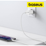 Baseus Super Si Quick Charger 1C 25W EU Sets White（With Mini White Cable Type-C to Type-C 3A 1m White） image