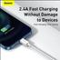 Baseus Superior Series Fast Charging Data Cable USB to iP 2.4A 1m (CALYS-A02)- White image