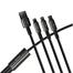 Baseus Tungsten Gold One-for-three Fast Charging Data Cable USB to M L C 3.5A 1.5m (CAMLTWJ-01)-Black image