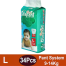 Bashundhara Pant System Baby Diaper (L Size) (9-14 kg) (34 pcs) image