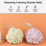 Bath Sponge Soft Net Foaming Rich Bath Ball New Splicing Color Large Bath Flower Bath Ball Household Toiletries - 1 pcs image
