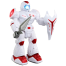 Battery Operated Electric Light Sword Shield Walking Sounding Robot Toy for Children image