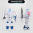 Battery Operated Electric Light Sword Shield Walking Sounding Robot Toy for Children image