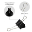 Binder Clip, Paper Clip Black 1 Box 19mm image