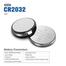 Bionime Premium Cr 220 Coin Cell Battery 2032 mah Li-ion - 6 volt Battery for CMS/Glucometer/Watch/Toy/Remote/Electronics 2032 Battery 3v Battery Li-ion image