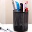 Black Metal Mesh Round Pen Organizer for Office Desk image
