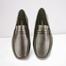 Black premium leather loafer for men image