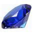 Blue Crystal Glass Diamond Paperweight 4 Inch image