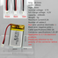 Bluetooth Headphone Lipo Battery 3.7V 220mAh image