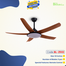 Breezelux 52 Inch Modern Decorative Silent ABS Blade Underlight with Remote Ceiling Fan (Teak Wood) image