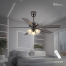 Breezelux Alpha 52 Inch Artistically Crafted Traditional Design Under Light Remote Ceiling Fan (Chrome) image