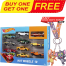Buy Set of 10, Multipack of Die-Cast Race or Police Cars, Hot Rods, Firetrucks or Vans (Styles May Vary) With Tom and Jerry Random Key Ring (Any One) FREE image