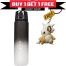 Buy Spirit Motivational Sports Water Bottle Black White 1000ml (Get One Pokemon Keyring FREE) image