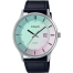 CASIO MTP-E605L-7EVDF Men Leather Enticer Analog Blue Dial Watch image
