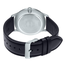 CASIO MTP-E605L-7EVDF Men Leather Enticer Analog Blue Dial Watch image