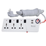 CLICK Super Multiplug USB Extension Cord 2 Pin 3 Socket 3 Yard 2.7 Meter image