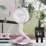 COROID-Table Fan High Speed, Powerful Rechargeable 1.5 Watts Table Fan with 21 SMD LED Light, Table Fan for Home, Office Desk, Kitchen, High Speed Table image