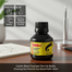 Camlin Black Fountain Pen Ink Bottle Drawing Dip Airbrush Dye Based Refil- 60ml image