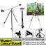 Canvas Or Board Stand,Art Alternatives Folding Norcross 5 feet height Metal Tripod Easel for Artists - Water Color image