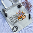 Canvas Tote Bag With Zipper For Man And Women image