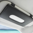 Car Sun Visor PU Leather Tissue Box Auto Clip Holder Paper Napkin image