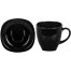 Carine Cup And Saucer 2 Pcs Set Black image