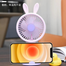 Cartoon Handheld USB Charging Mini Fan with Phone Stand - 3 Speed image