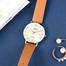 Casio Leather Analog Watch for Women, Beige image