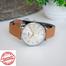 Casio Leather Analog Watch for Women, Beige image